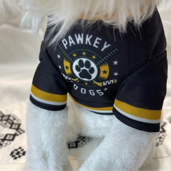 Pawkey Dogs Bark-Andre white plush dog - Picture 6 of 8